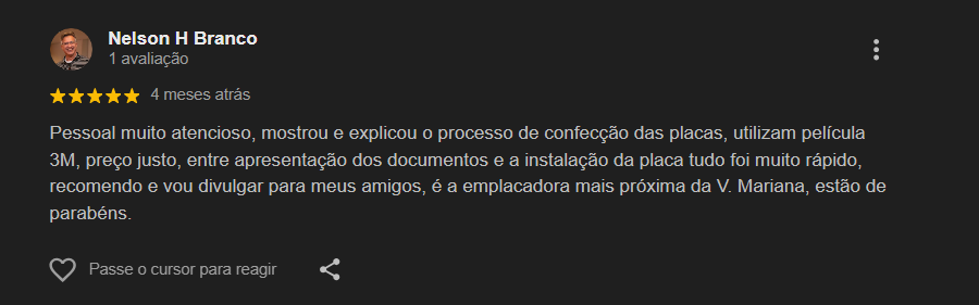 Depoimento de cliente